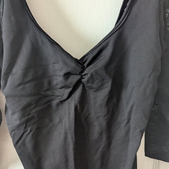 Black lace ladies dance leotard - Picture 4 of 5